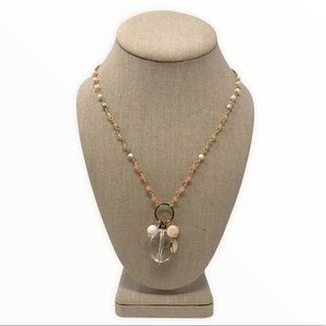 Stephan & Co. Beaded Charm Pendant Necklace